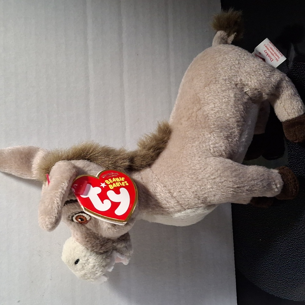 Ty Beanie Baby Babies Donkey Shrek The Third 7" Plush Stuffed